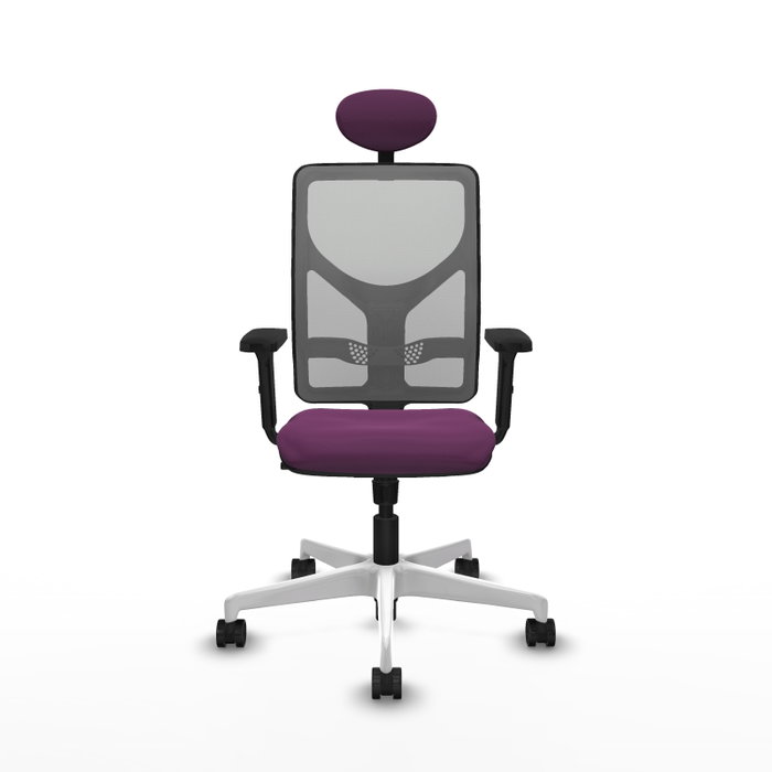 PIQUERAS Y CRESPO Silla de oficina Motilla con mecanismo Sincro Morado y Gris