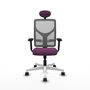 PIQUERAS Y CRESPO Silla de oficina Motilla con mecanismo Sincro Morado y Gris
