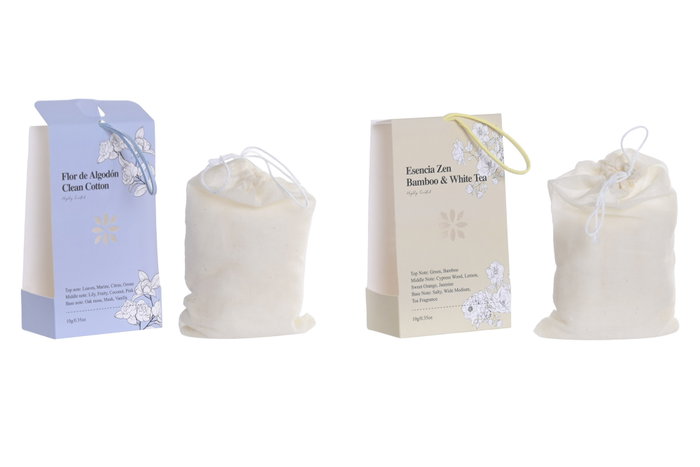 DKD Home Decor Bolsas de Aroma de Cartón Clean, Pack de 12