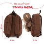 PERLETTI Mochila con peluche Oso Tommy 26x21x8cm