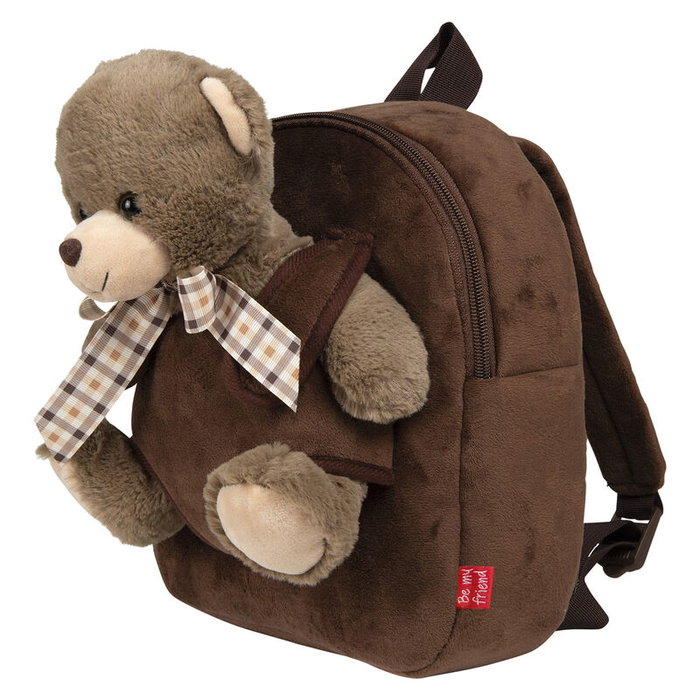 PERLETTI Mochila con peluche Oso Tommy 26x21x8cm