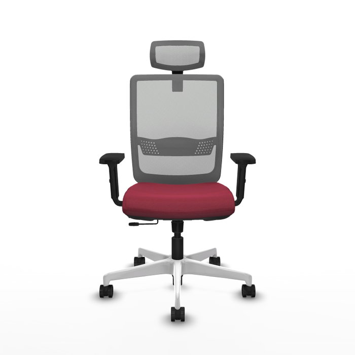 PIQUERAS Y CRESPO Silla de oficina Haches Granate/Gris con Mecanismo Sincro/Traslack PIQUERAS Y CRESPO Silla de oficina Haches Granate/Gris con Mecanismo Sincro/Traslack