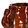 Jarrón Brillo Terracota Cerámica 42 X 42 X 26 cm