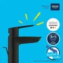 Grohe Mezclador Monomando Lavabo Start 242092432 Negro Mate Talla S Ahorro Agua Extraíble Desagüe