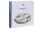 DKD Home Decor Set de Aperitivo Casitas de Gres y Bambú, 5 Piezas