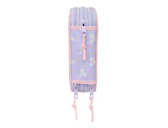 Safta Plumier Escolar Bouquet Triple Cremallera - 3 Compartimentos, 37 Piezas, 195x125x55 mm