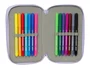 Safta Plumier Escolar Bouquet Triple Cremallera - 3 Compartimentos, 37 Piezas, 195x125x55 mm