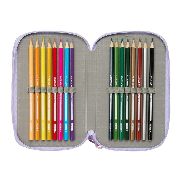 Portatodo Safta Bouquet Rosa Lila 12,5 x 19,5 x 5,5 cm 37 Piezas