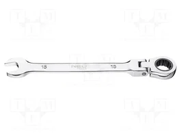 NEO TOOLS Llave plana-estriada con trinquete y junta de 15 mm