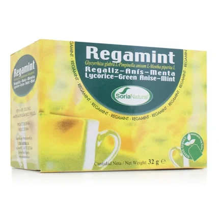 SORIA NATURAL Regamint Infusión con 20 filtros de Regaliz, Menta y Anís SORIA NATURAL Regamint Infusión con 20 filtros de Regaliz, Menta y Anís