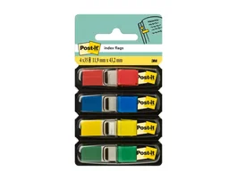 Post-it Banderitas Separadoras 683-4 Dispensador 4 Colores 35 Banderitas por Color 43.1x12 mm