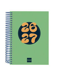 Agenda Escolar (2026-27) Finocam Cool Espiral Tapa Extradura D/P 8º 120X164 Verde