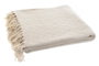 DKD Home Decor Manta de Algodón Peacock Kilim Beige y Gris con Flecos de 170x130 cm