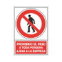 DUVER Señal Adhesiva de Prohibición de Paso 148x105 mm