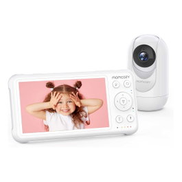 Momcozy Video-Babyphone BM007-WH12BA-A con cámara 1080P HD y pantalla de 12,7 cm