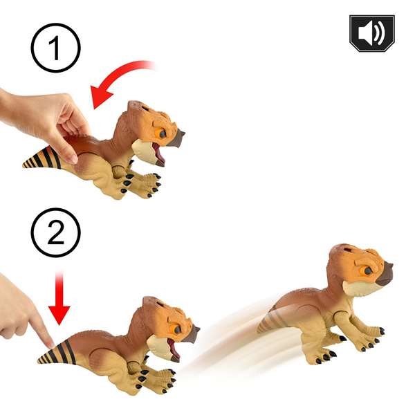 Mattel Figura Dinosaurio Jurassic World Aquilops con Sonidos - 21,59x22,23x10,16 cm