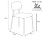 DKD Home Decor Silla Apilable de Poliéster y Hierro Marrón Oscuro