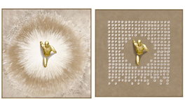 DKD Home Decor Cuadro Lienzo y Resina Hombre Surtido de 2 Piezas