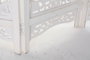 DKD Home Decor Biombo Indio Blanco 3 Puertas 150x182.5 cm con 3 Estantes, Mango y MDF