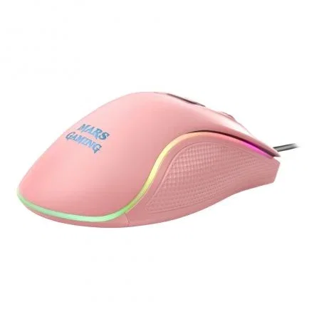 Ratón Gaming Mars Gaming MM218/ Hasta 10000 DPI/ Rosa