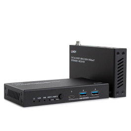 Lindy 43421 Extensor USB 3.0 sobre Ethernet PoE 480 Mbit/s, Negro