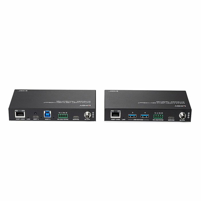 Lindy 43421 Extensor USB 3.0 sobre Ethernet PoE 480 Mbit/s, Negro