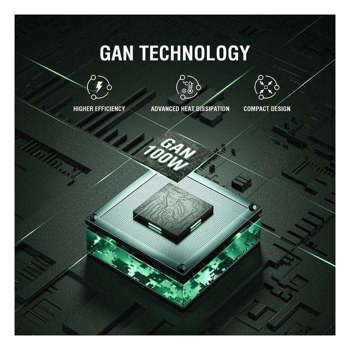 4smarts Netzladegert GaN Pocket 100W Cargador USB, 2 Puertos USB-C y 1 USB-A, Carga Rápida, Blanco, 542100