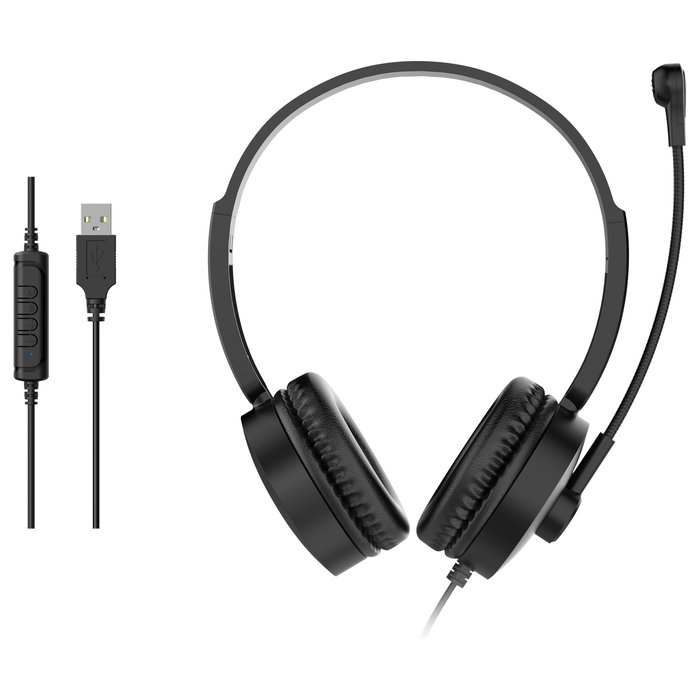 Equip 245301 Auriculares USB con Micrófono Negro Equip 245301 Auriculares USB con Micrófono Negro