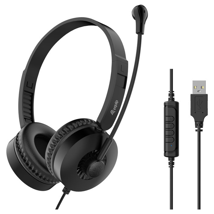 Equip 245301 Auriculares USB con Micrófono Negro Equip 245301 Auriculares USB con Micrófono Negro
