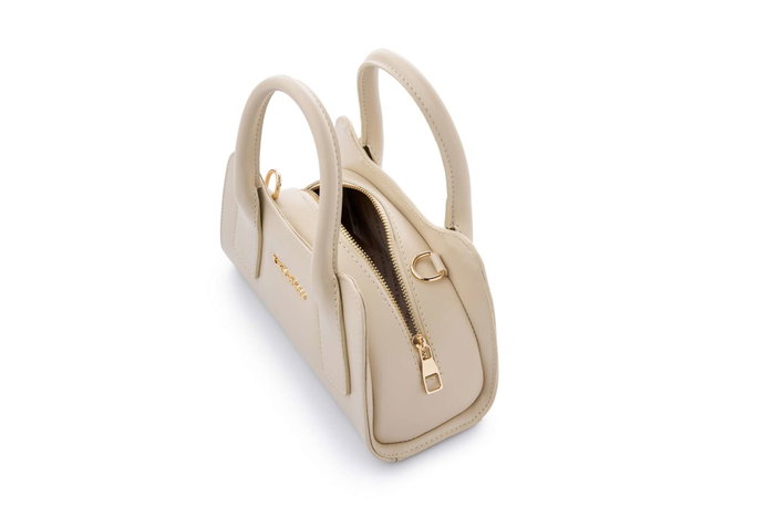 Lucky Bees Bolso de Mano Crema 100% Cuero de Polivinilo Elegante y Sofisticado