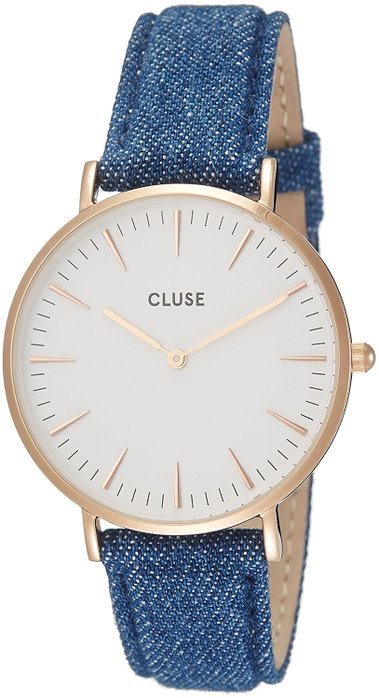 Cluse Reloj CL18025 La Boheme Denim 38mm Oro Rosa y Azul Cluse Reloj CL18025 La Boheme Denim 38mm Oro Rosa y Azul