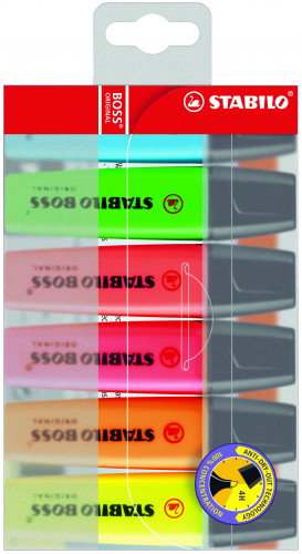 Stabilo BOSS Original Estuche de 6 Marcadores Fluorescentes Surtidos