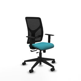 PIQUERAS Y CRESPO Silla de oficina Motilla Sincro/Traslack Turquesa/Negro