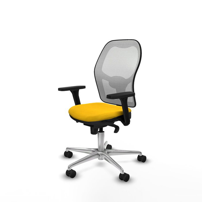 PIQUERAS Y CRESPO Silla de oficina Jorquera con mecanismo Sincro, Amarillo y Blanco PIQUERAS Y CRESPO Silla de oficina Jorquera con mecanismo Sincro, Amarillo y Blanco
