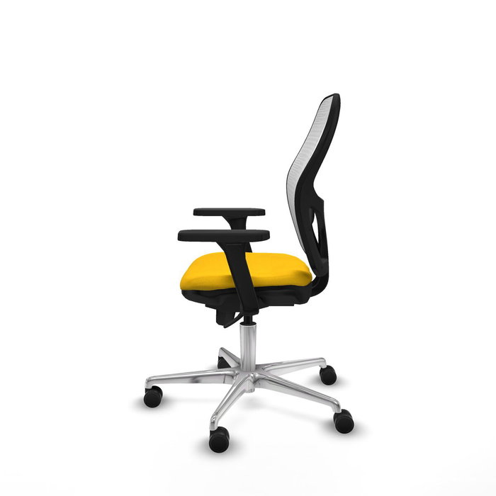 PIQUERAS Y CRESPO Silla de oficina Jorquera con mecanismo Sincro, Amarillo y Blanco PIQUERAS Y CRESPO Silla de oficina Jorquera con mecanismo Sincro, Amarillo y Blanco