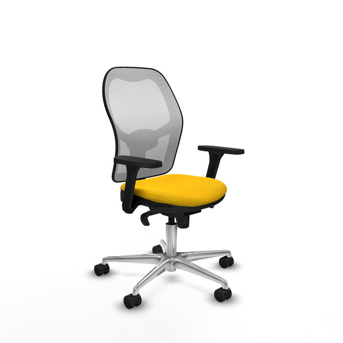 PIQUERAS Y CRESPO Silla de oficina Jorquera con mecanismo Sincro, Amarillo y Blanco PIQUERAS Y CRESPO Silla de oficina Jorquera con mecanismo Sincro, Amarillo y Blanco