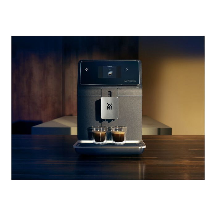 WMF Máquina de Café Automática Perfection 840L, Café en Grano y Molido, Molino Integrado, Espumador de Leche, 15 Programas, Negro/Acero Inoxidable WMF Máquina de Café Automática Perfection 840L, Café en Grano y Molido, Molino Integrado, Espumador de Leche, 15 Programas, Negro/Acero Inoxidable
