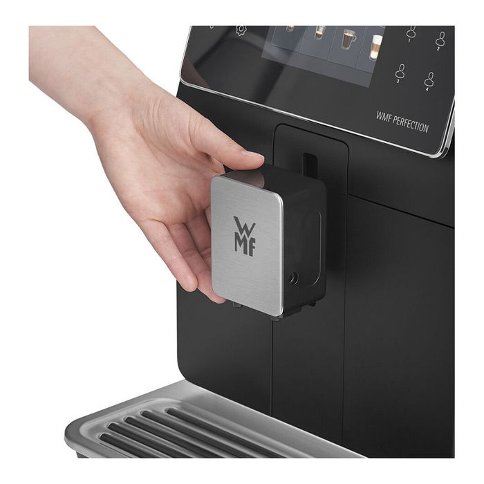 WMF Máquina de Café Automática Perfection 840L, Café en Grano y Molido, Molino Integrado, Espumador de Leche, 15 Programas, Negro/Acero Inoxidable WMF Máquina de Café Automática Perfection 840L, Café en Grano y Molido, Molino Integrado, Espumador de Leche, 15 Programas, Negro/Acero Inoxidable