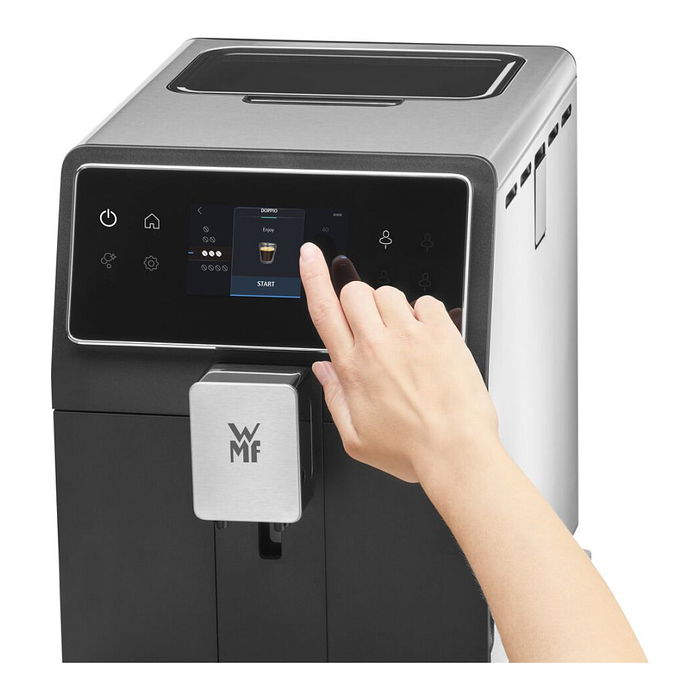 WMF Máquina de Café Automática Perfection 840L, Café en Grano y Molido, Molino Integrado, Espumador de Leche, 15 Programas, Negro/Acero Inoxidable WMF Máquina de Café Automática Perfection 840L, Café en Grano y Molido, Molino Integrado, Espumador de Leche, 15 Programas, Negro/Acero Inoxidable