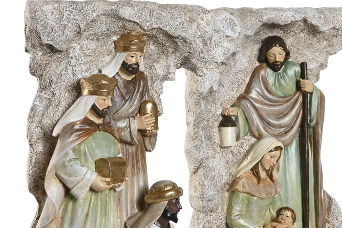 DKD Home Decor Nacimiento Navidad Tradicional Multicolor Resina 11 x 31.5 x 19.5 cm (2 Unidades) DKD Home Decor Nacimiento Navidad Tradicional Multicolor Resina 11 x 31.5 x 19.5 cm (2 Unidades)