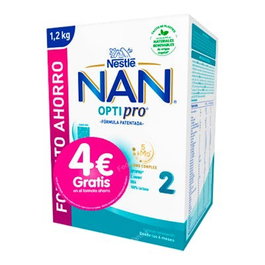 NAN Optipro 2 Leche de Continuación Pack 12 Envases de 600 g
