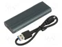 Qoltec Carcasa de Aluminio para M.2 SSD NVMe PCIe USB 3.1 10Gb/s Grafito