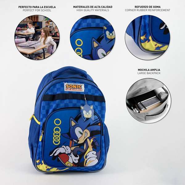 Cerdá Mochila Escolar Sonic the Hedgehog 42 cm Azul Cerdá Mochila Escolar Sonic the Hedgehog 42 cm Azul