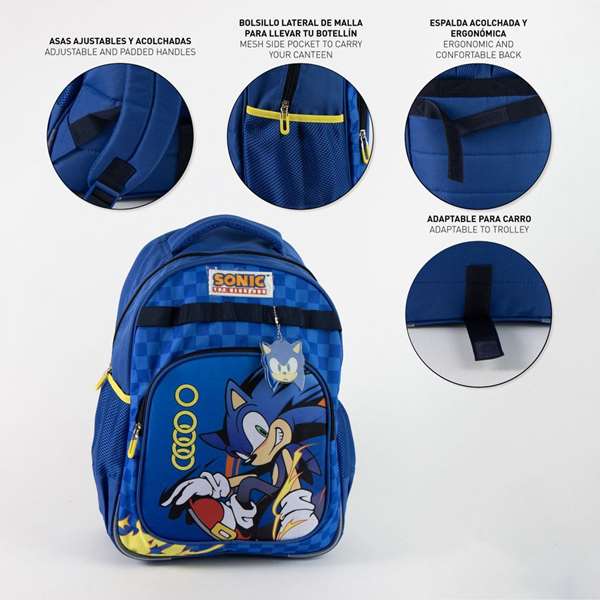 Cerdá Mochila Escolar Sonic the Hedgehog 42 cm Azul Cerdá Mochila Escolar Sonic the Hedgehog 42 cm Azul