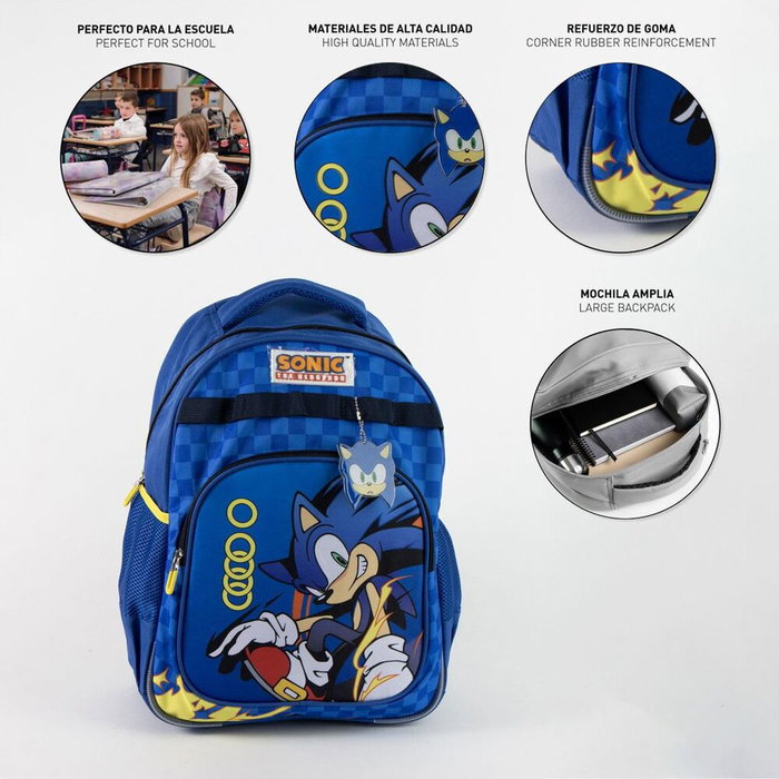 Cerdá Mochila Escolar Sonic the Hedgehog 42 cm Azul