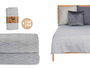 Giftdecor Colcha Cama Rombos Gris 180x260 cm (Set de 4)