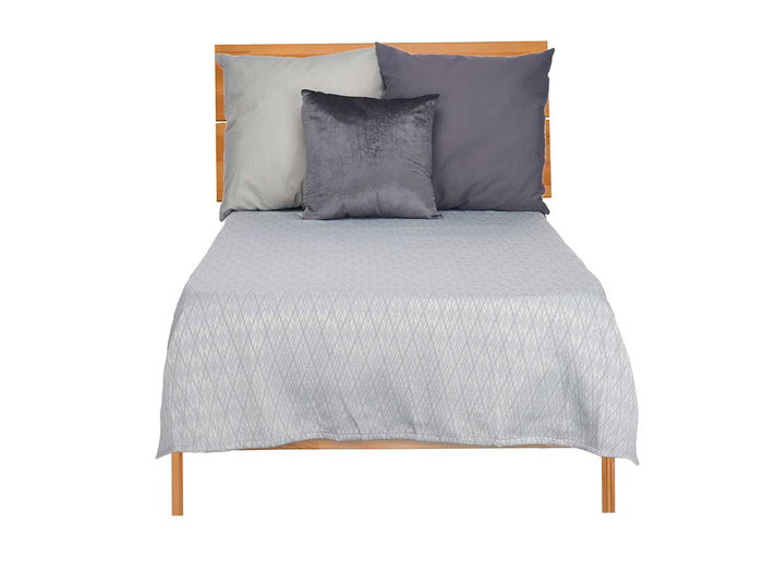 Giftdecor Colcha Cama Rombos Gris 180x260 cm (Set de 4)