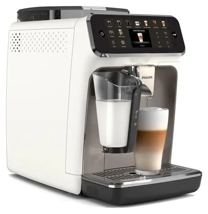 Philips 5500 LatteGo EP5545/70 Máquina de café espresso automática, 15 bares, 1500W, blanca