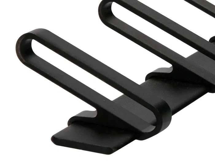 Liderpapel Perchero de Pared Metálico Negro 5 Colgadores 430x88x55 mm