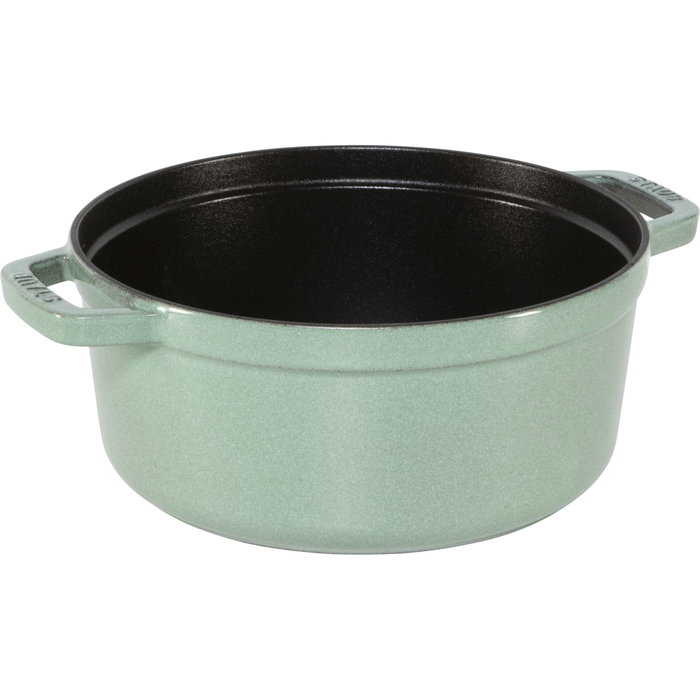 Staub La Cocotte 24cm redonda Verde salvia, Hierro fundido Staub La Cocotte 24cm redonda Verde salvia, Hierro fundido